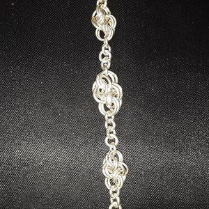 Sterling silver double cloud knot bracelet